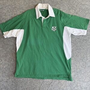 Polo Shirt Mens Large Green Ireland Rugby Shamrock St Patricks